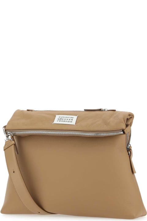 ウィメンズ新着アイテム Maison Margiela Camel Leather Crossbody Bag
