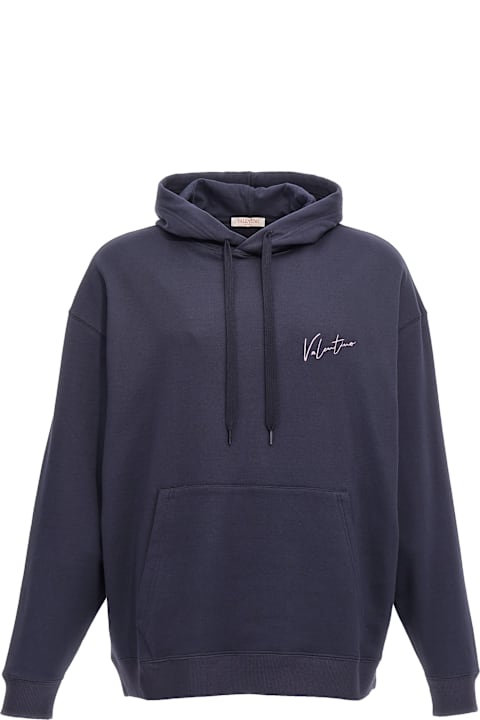 الملابس لـ القسم الرجالي Valentino Garavani Valentino Logo Embroidery Hoodie