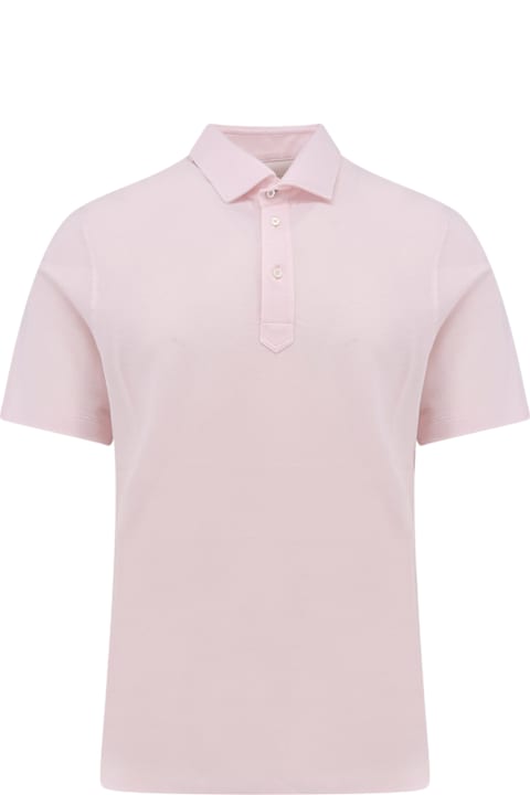 Sale for Men Brunello Cucinelli Cotton And Linen Polo Shirt With Classic Collar