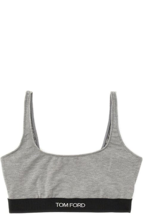 Underwear & Nightwear for Women Tom Ford Logo Underband Scoop-neck Bra