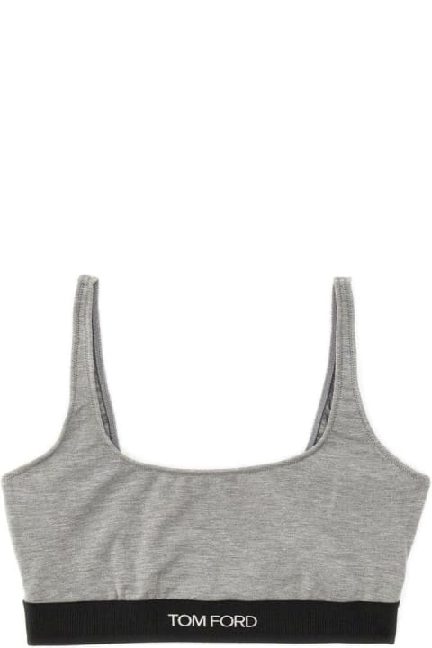 Tom Ford Underwear & Nightwear for Women Tom Ford Logo Underband Scoop-neck Bra