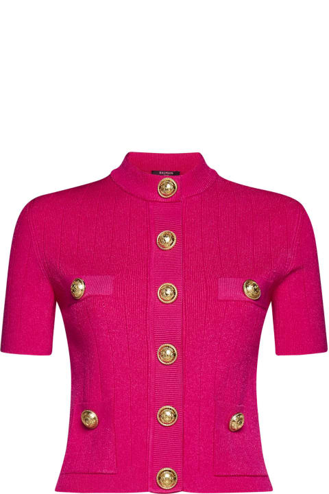 Balmain Clothing for Women Balmain Logo Buttons Cardigan