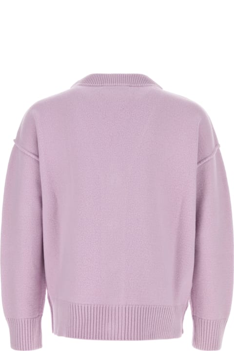 سترات لـ القسم الرجالي Ami Alexandre Mattiussi Lilac Wool Cardigan