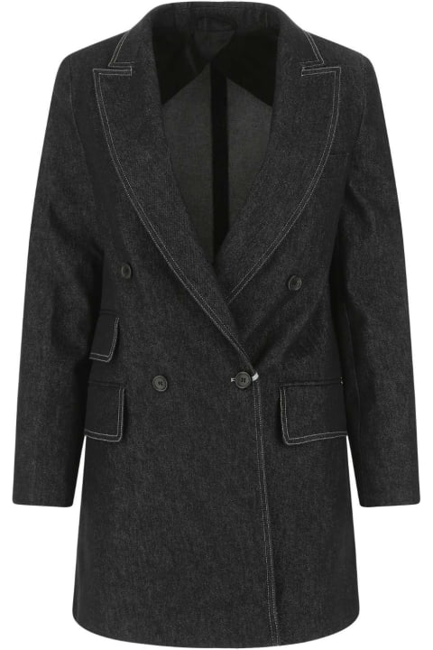 Max Mara Coats & Jackets for Women Max Mara Blue Denim Eccesso Blazer
