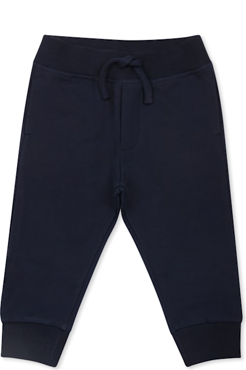 ベビーガールズ Dsquared2のボトムス Dsquared2 Blue Trousers For Baby Boy With Logo