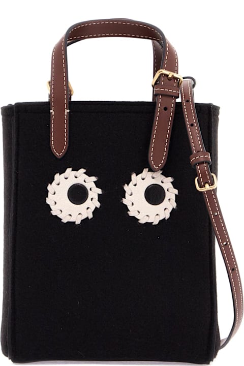 Anya Hindmarch حقائب الكتف لـ السيدات Anya Hindmarch Mini Felt Tote Bag With N/s Eyes Design