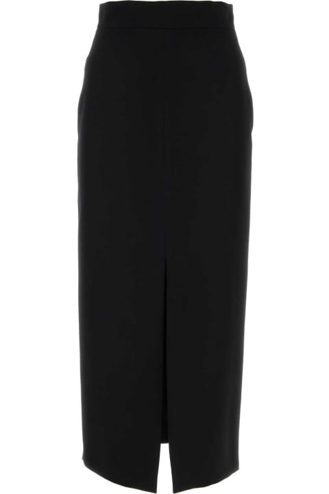 Clothing Sale for Women Alexander McQueen Black Twill Skirt