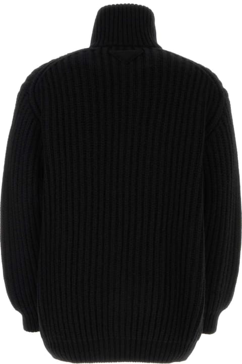Clothing Sale for Men Prada Black Cashmere Cardigan