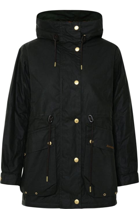 Barbour Coats & Jackets for Women Barbour Funnel-neck Drawstring Long-sleeved Coat