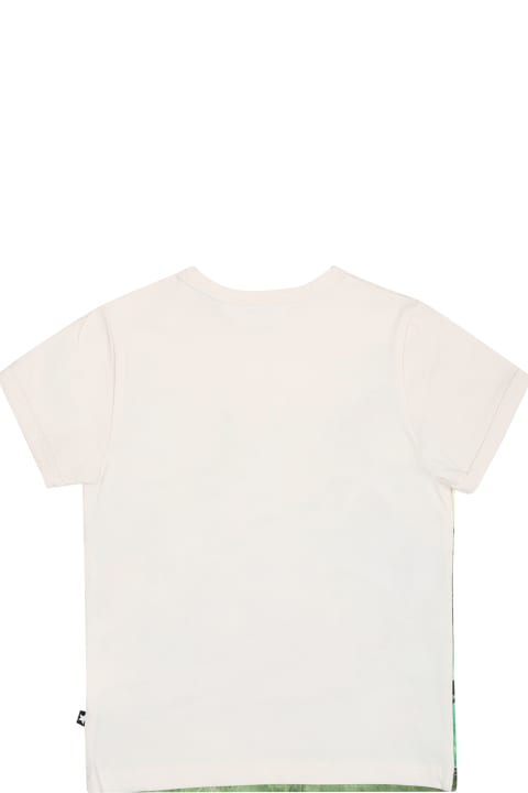 Topwear for Baby Boys Molo Ivory T-shirt For Baby Kids
