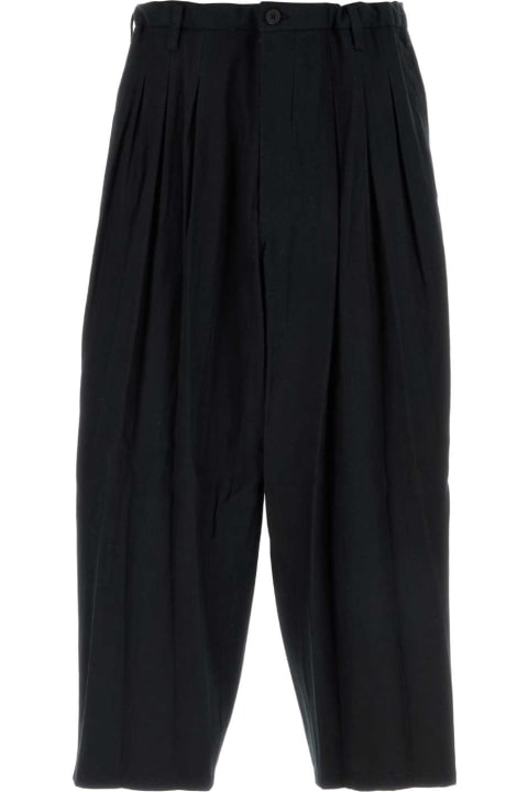 Yohji Yamamoto for Men Yohji Yamamoto Black Cotton Pant