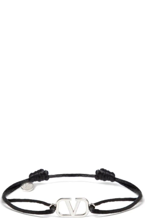 メンズ ブレスレット Valentino Garavani Logo Charm Bracelet