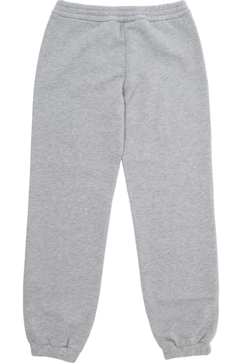 Bottoms for Girls Gucci Grey Sweatpants With Web Detail In Cotton Girl