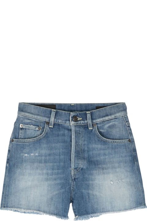 Clothing for Women Dondup Blue Stretch-cotton Shorts