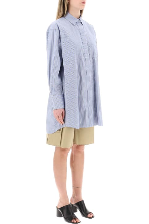 Fashion for Women Sacai Striped Cotton Poplin Shirt