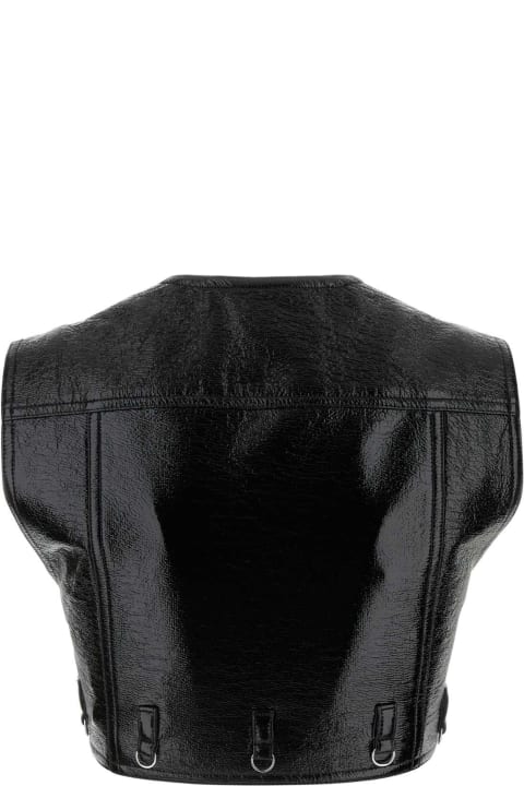 ウィメンズ Courrègesのコート＆ジャケット Courrèges Black Vinyl Vest