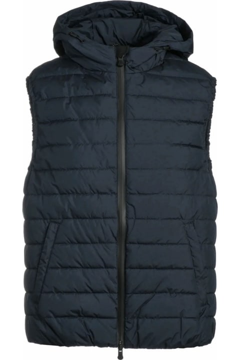 Quilted Sleeveless Jacket With Hood