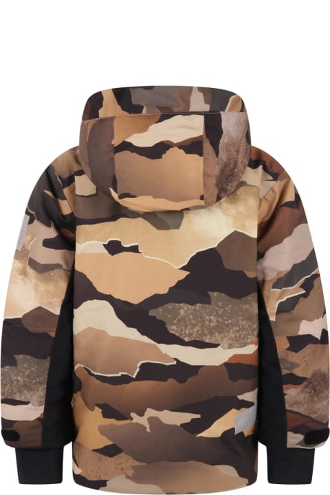 Camouflage Jacket For Boy With Logo