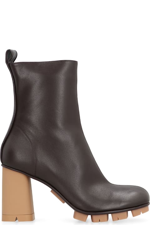 Bottega Veneta Shore Leather Ankle Boots