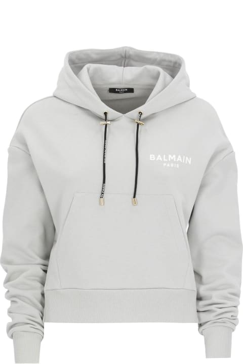 Balmain Fleeces & Tracksuits for Women Balmain Logo Flocked Hoodie