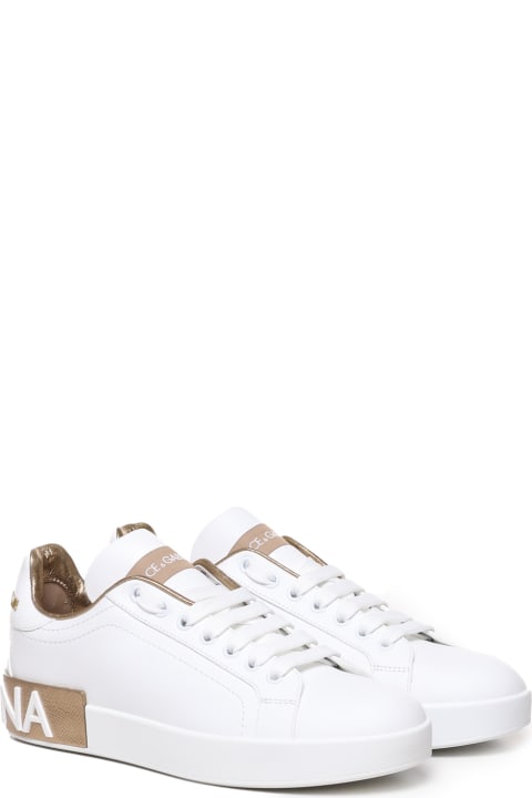 Homeware Dolce & Gabbana Portofino Sneakers In Calfskin