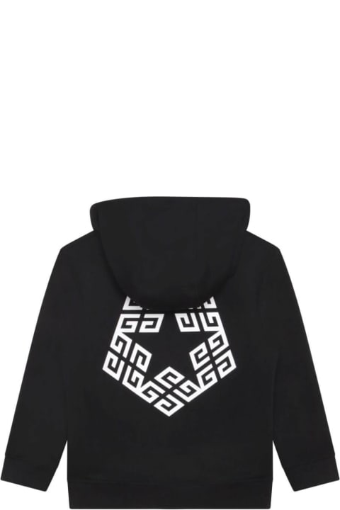 Givenchy Sale for Kids Givenchy Black Hoodie And Contrasting Maxi Logo At The Front Boy