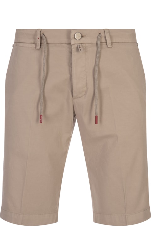 Kiton Pants for Men Kiton Beige Bermuda Shorts With Drawstring