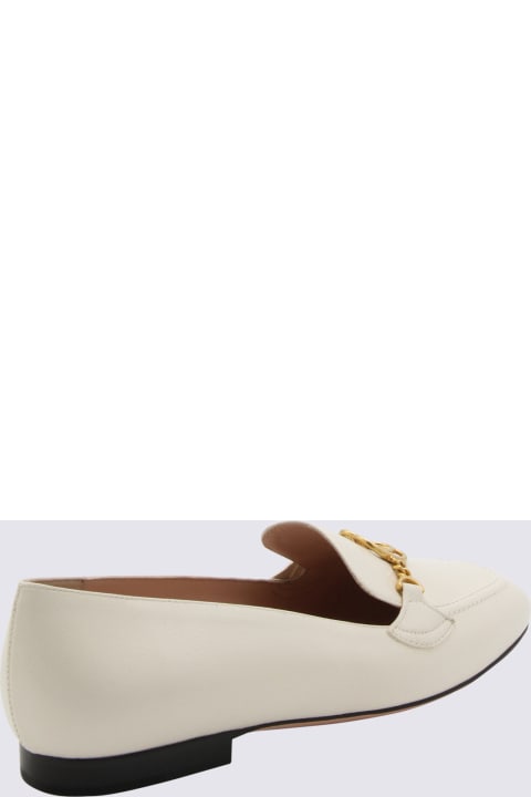 Bally Flat Shoes for Women Bally White Leather Obrien Loafers