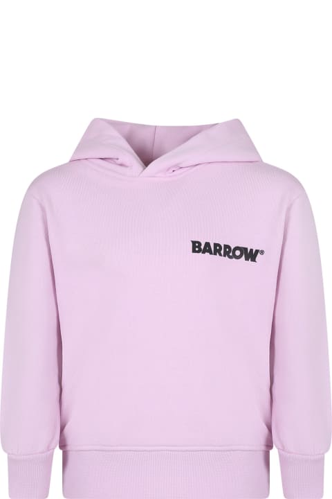 ガールズ Barrowのニットウェア＆スウェットシャツ Barrow Pink Sweatshirt For Kids With Smiley