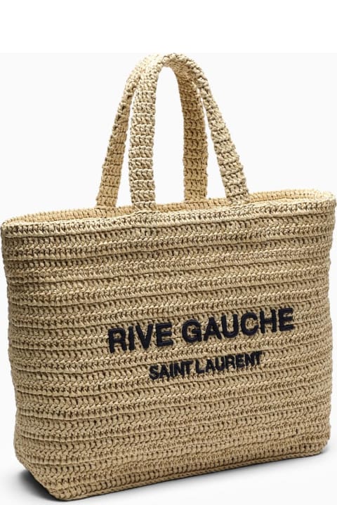 Rive Gauche Tote Bag In Woven Textile