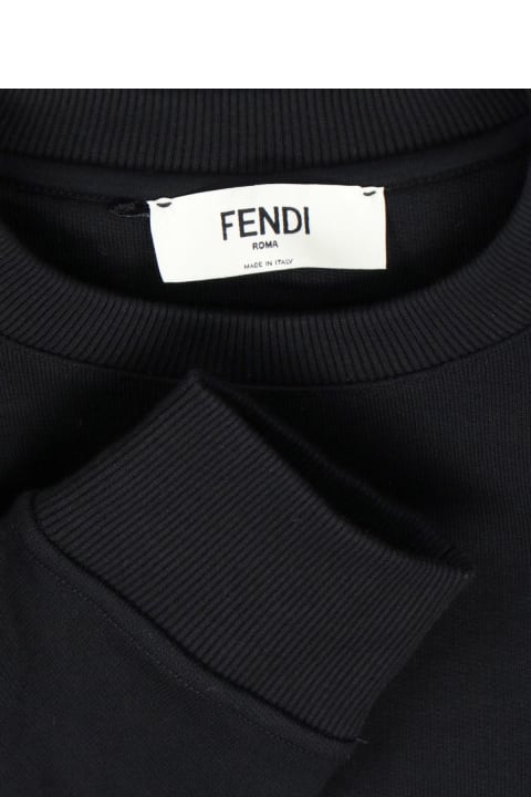 Fendi for Women Fendi Logo Cropped Sweatshirt