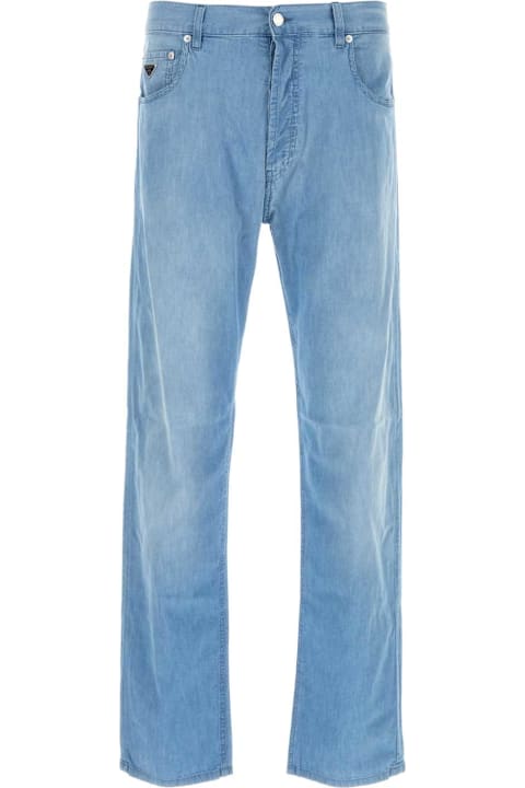 الملابس خصم على القسم الرجالي Prada Light Blue Denim Jeans