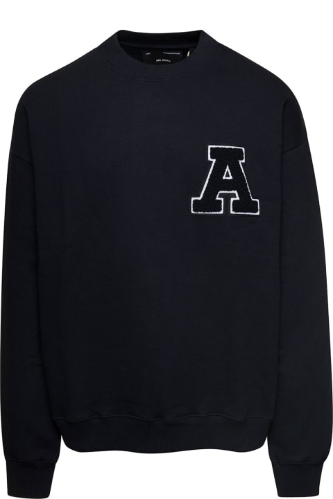 Axel Arigato for Men Axel Arigato 'team' Black Sweatshirt With Front Logo Patch In Cotton Man