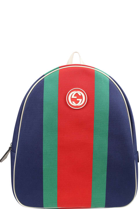 Gucci Kids Gucci Multicolor Backpack For Kids With Web Detail