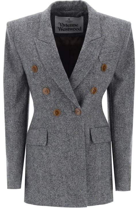 Vivienne Westwood Coats & Jackets for Women Vivienne Westwood Lauren Jacket In Donegal Tweed