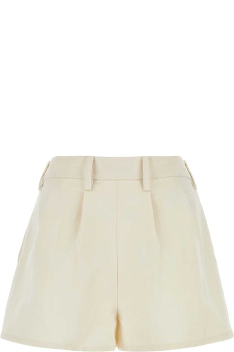 خصم على السيدات Prada Ivory Cotton Blend Shorts