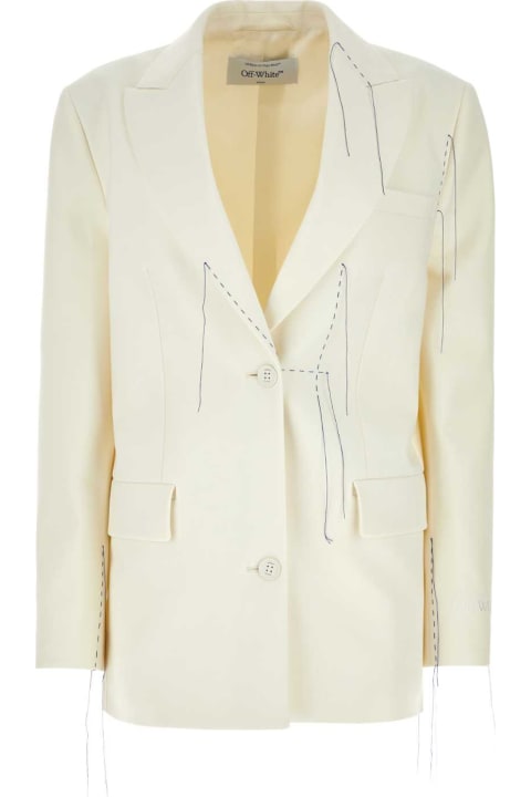 Off-White Coats & Jackets for Women Off-White Ivory Jersey Blazer