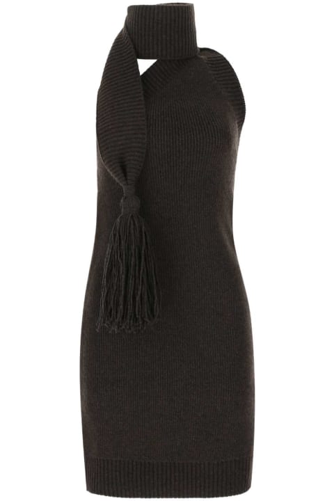Bottega Veneta Dresses for Women Bottega Veneta Dark Brown Wool Mini Dress