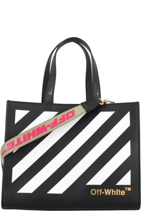 Off-White Totes for Women Off-White Diag Hybrid Shop 28 Strapped Tote Bag