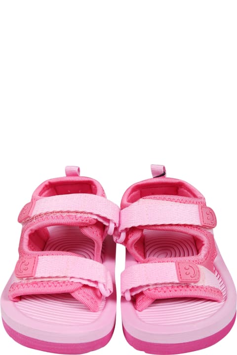Shoes for Baby Boys Molo Fuchsia Sandals For Baby Girl With Logo