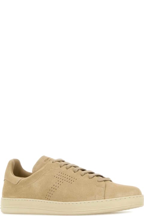 Tom Ford Beige Suede Warwick Sneakers