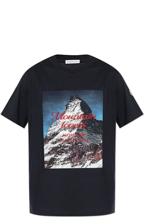 Moncler Topwear for Men Moncler Mountain Motif T-shirt