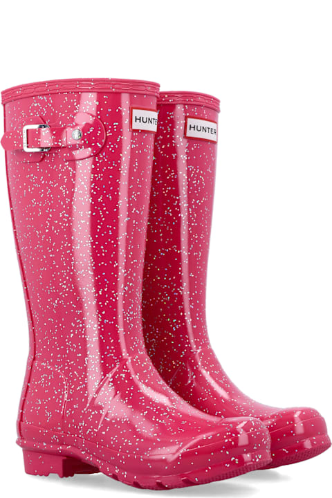 Hunter لـ Men Hunter Big Kids Giant Glitter Wellington Boots