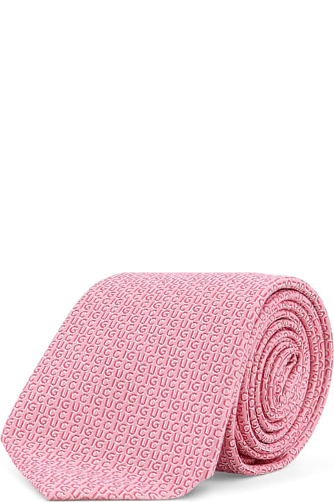 Ties for Men Gucci Silk Tie With Writing Motif
