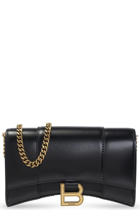 Balenciaga Clutches for Women Balenciaga Hourglass Leather Shoulder Bag