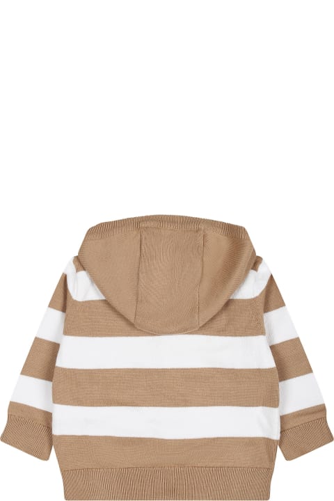 Topwear for Baby Girls Hugo Boss Multicolor Striped Cardigan For Baby Boy