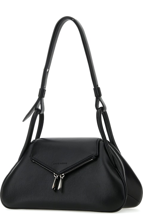 Amina Muaddi Totes for Women Amina Muaddi Gemini Small Nappa Black Silver Ha