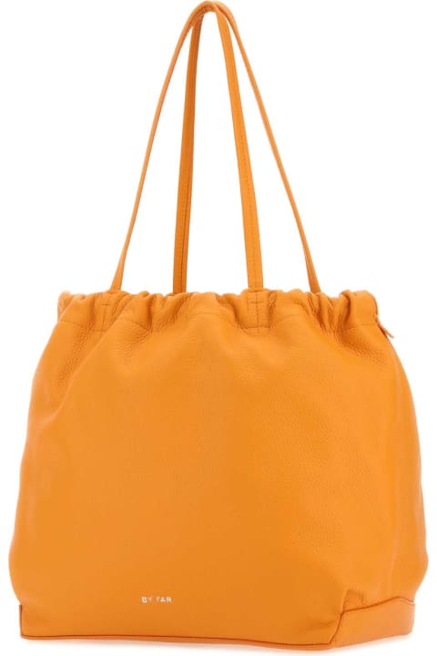 BY FAR Totes for Women BY FAR Orange Nappa Leather Oslo Shopping Bag