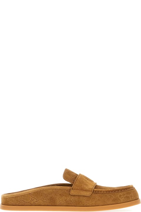 Gucci Shoes for Women Gucci Camel Suede Slippers