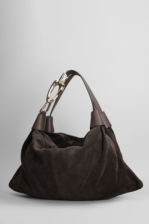 Zimmermann for Women Zimmermann Trampoline Small Shoulder Bag In Brown Suede